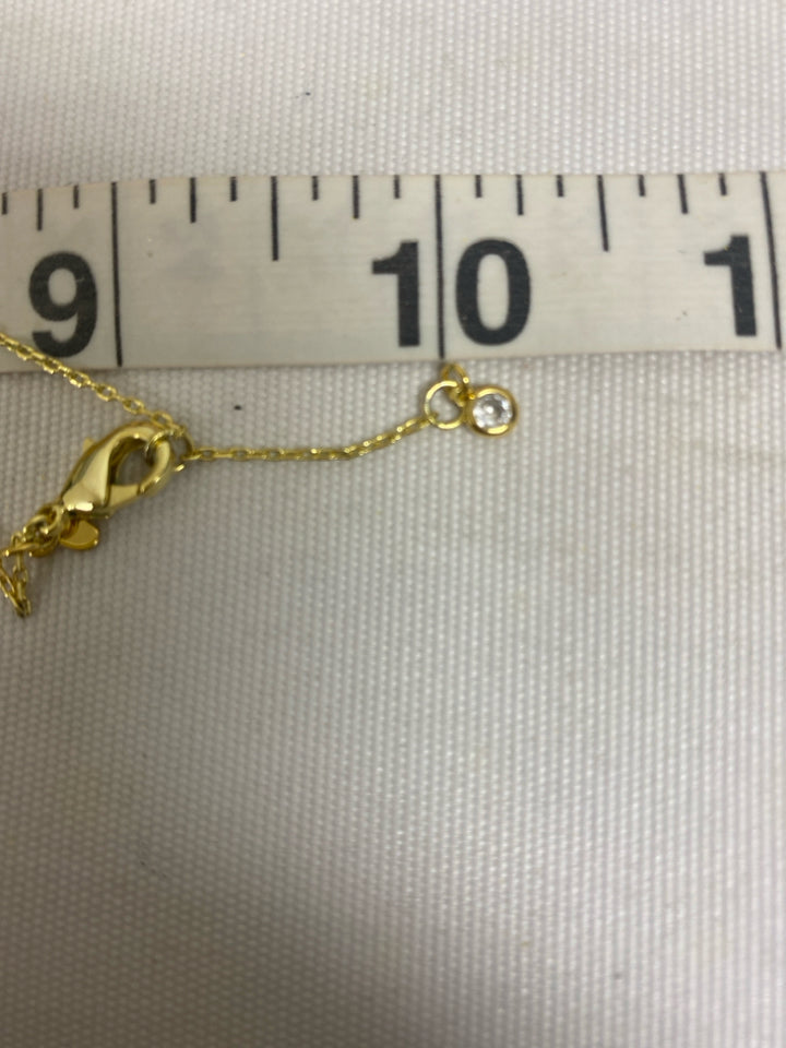 Kate Spade Gold Color Black Flowers Necklace