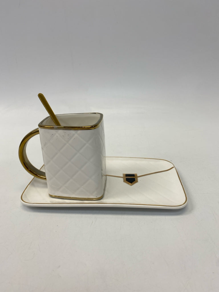 White Gold Color Coffee Mug