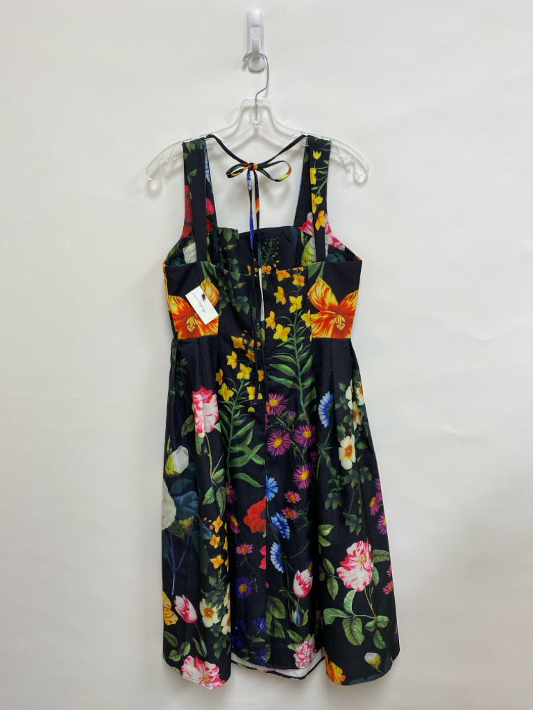 NWT Size M Black Green/Multi Flowers Sleeveless Ladies Dress
