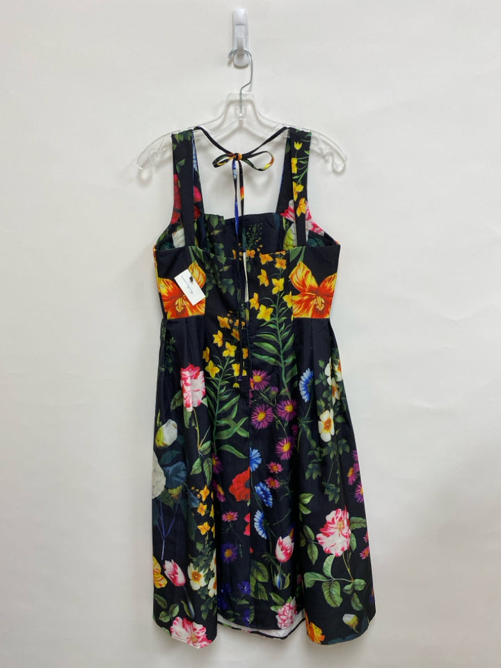 NWT Size M Black Green/Multi Flowers Sleeveless Ladies Dress