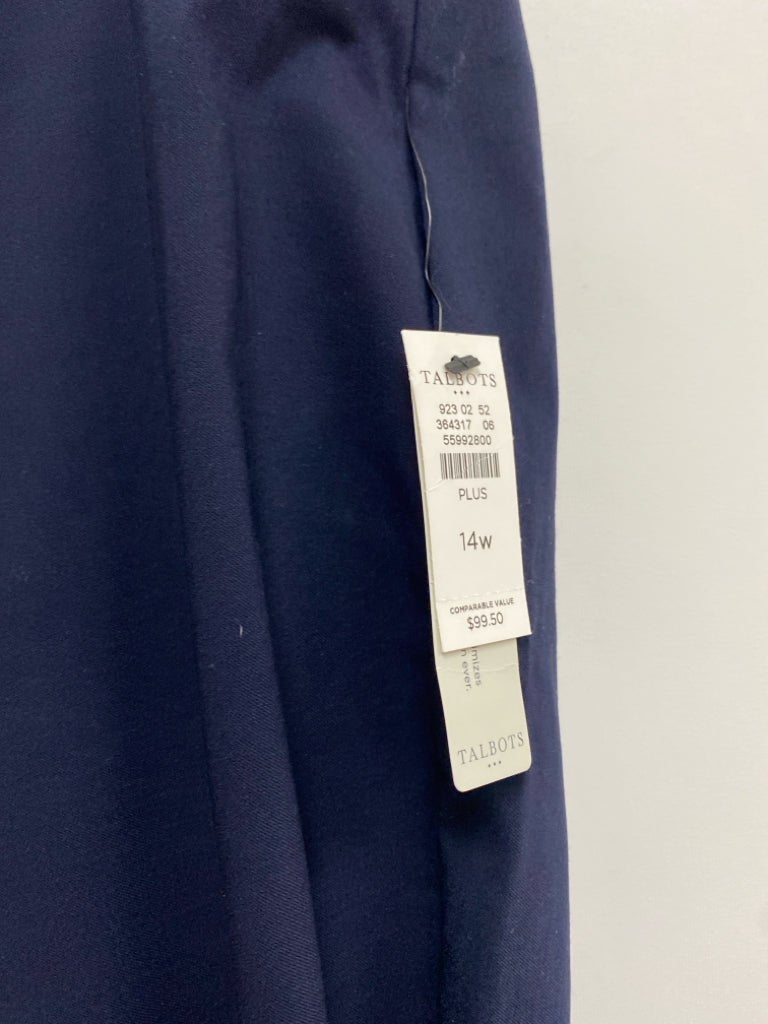 NWT Talbots  SIZE  14W Navy Pull-on Plus Size Pants