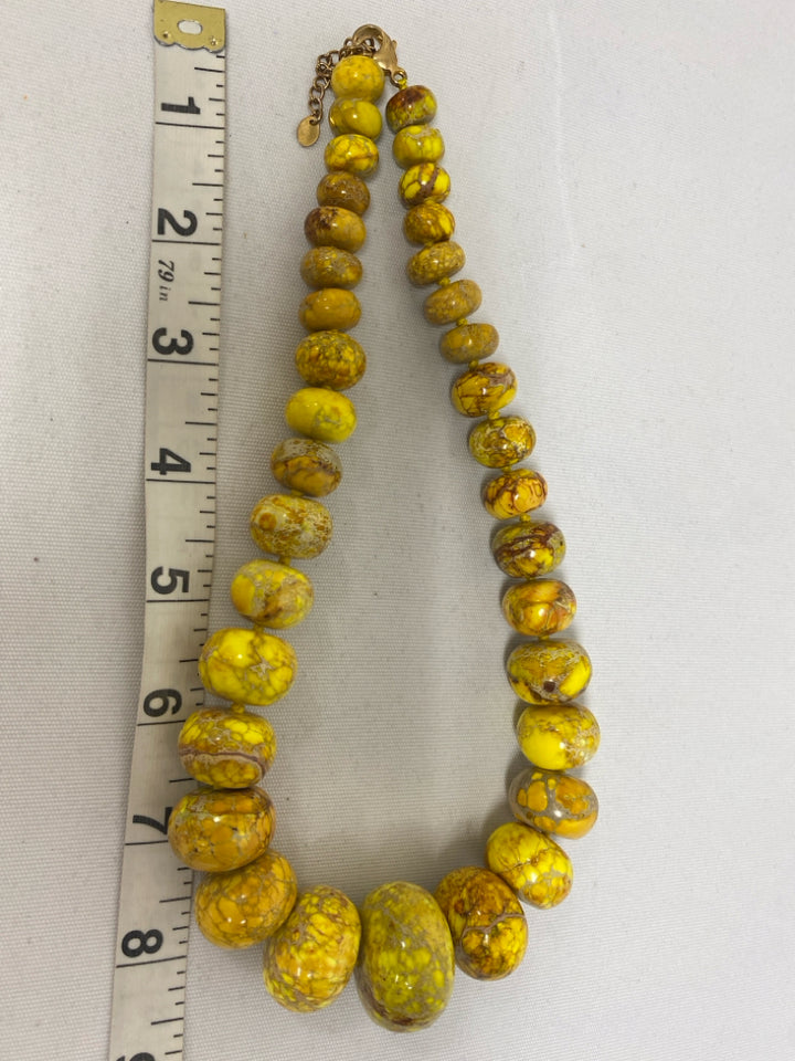 Goldenrod Yellow Chunky Necklace