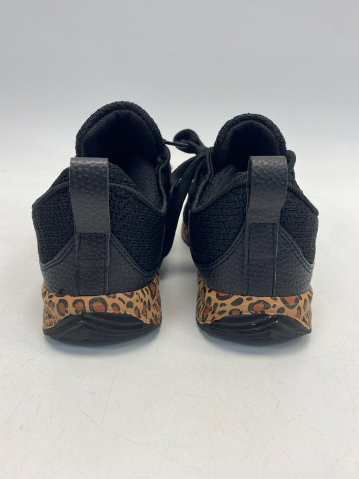 NWOT Marley Lilly US Shoe Size 9 Black Brown Animal Print Sneakers