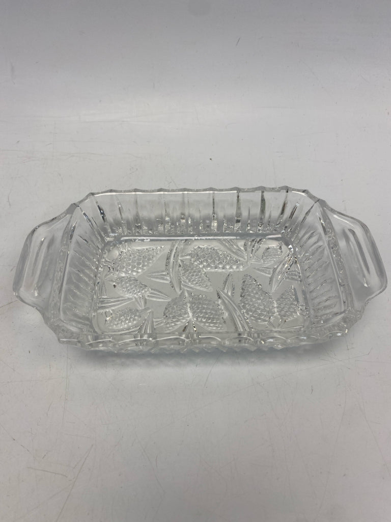 Clear Pinecone Crystal Serving Piece