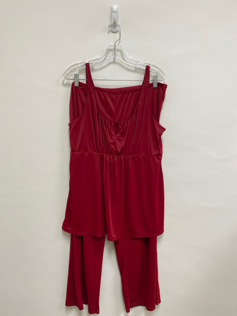 Natori Size XL Red Sleeveless Ladies Lounge 2 pc