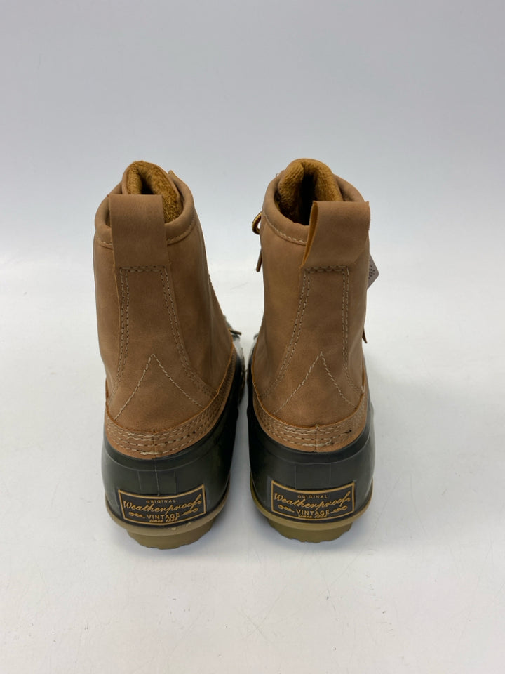 NWT Weatherproof Vintage Size 11 Brown Lace-Up Men&