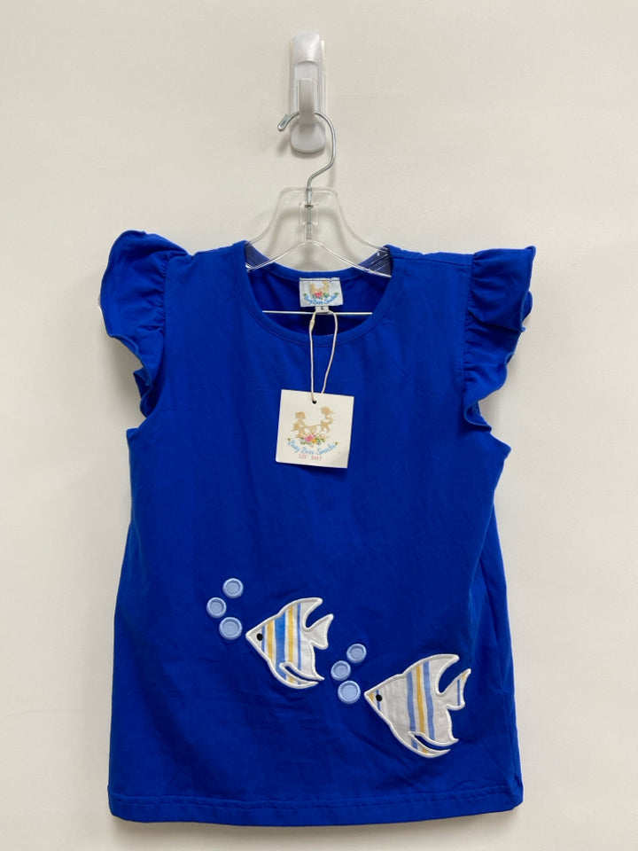 NWT busy bees SIZE 6 Royal Blue White/Yellow Ruffles Girl&