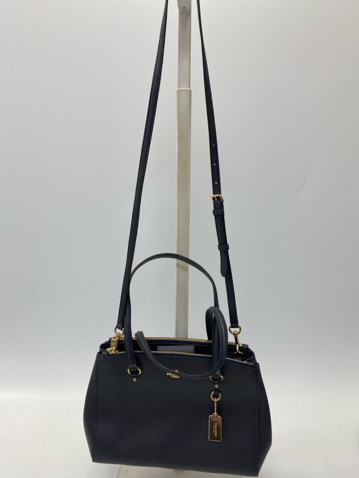 NWT Coach Navy Stanton Carryall Handbag 37147