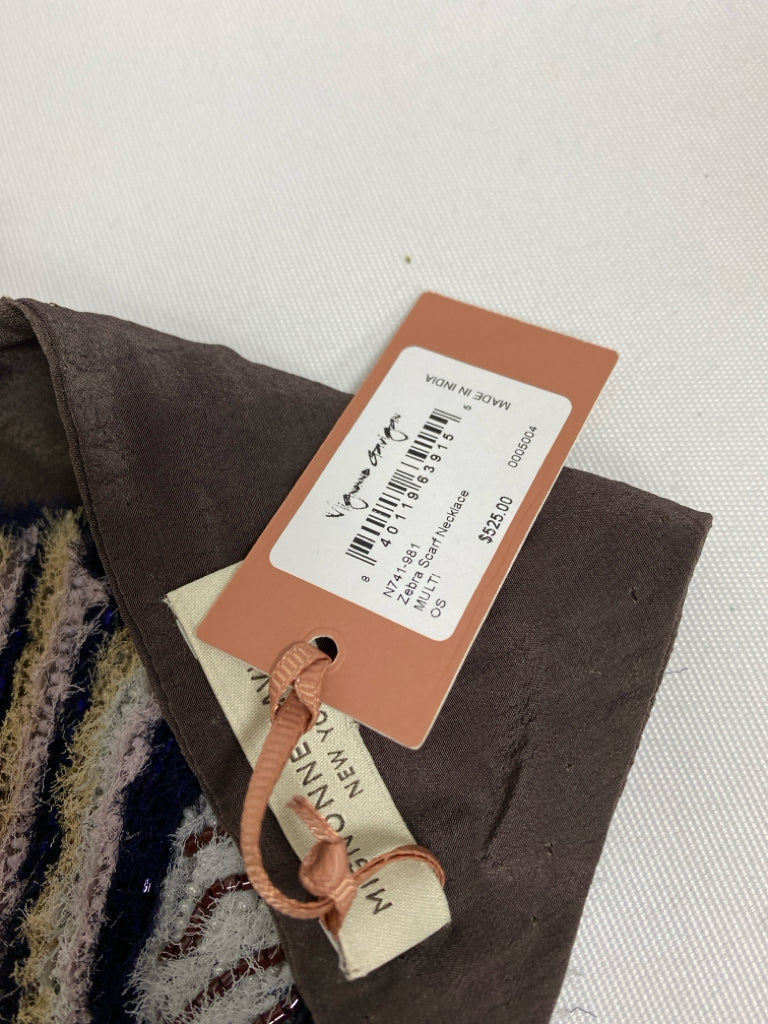 NWT Mignonne Gavigan Brown Multi Color Zebra Necklace