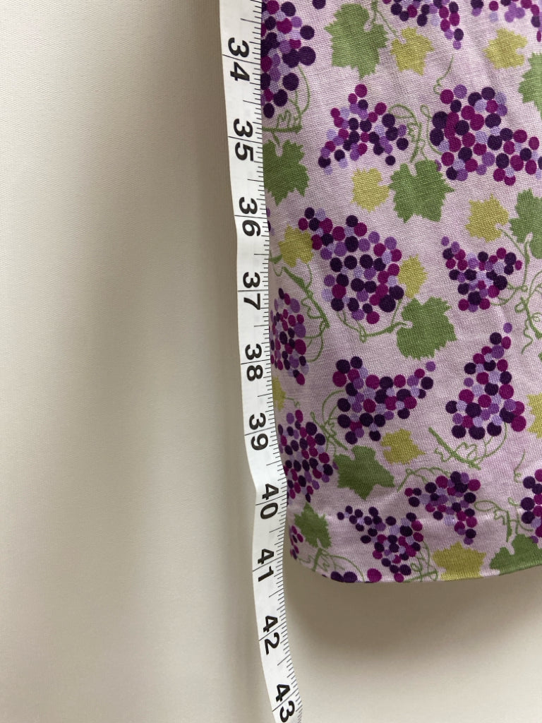 Diane Von Furstenberg Size 2 Lavender Purple/Green Grapes Silk Ladies Dress