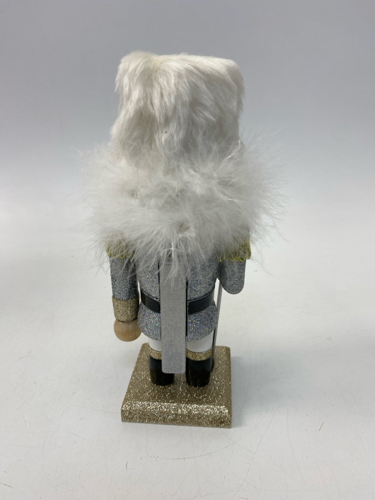 Kurt Adler Silver/Gold White Sparkle Christmas