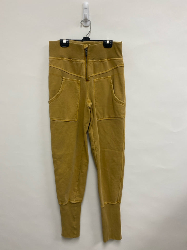 Free People Size S Mustard Zipper Ladies Pants
