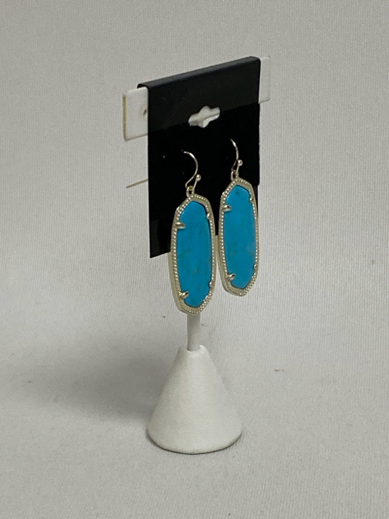 Kendra Scott Turquoise Gold Color Jeweled Earrings