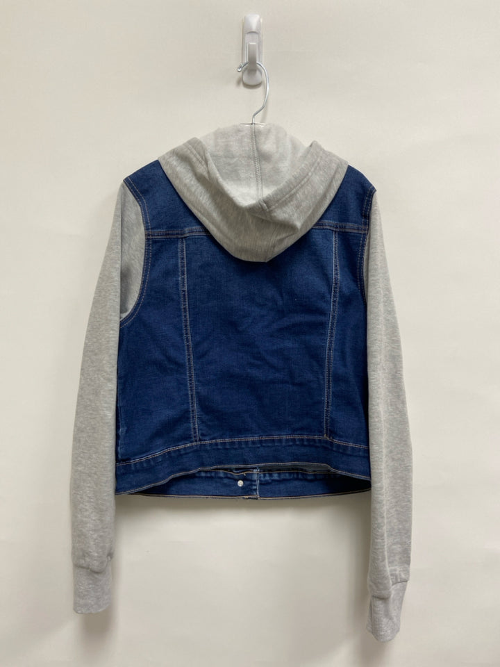 SIZE L Gray/Blue Denim Hooded Boy&