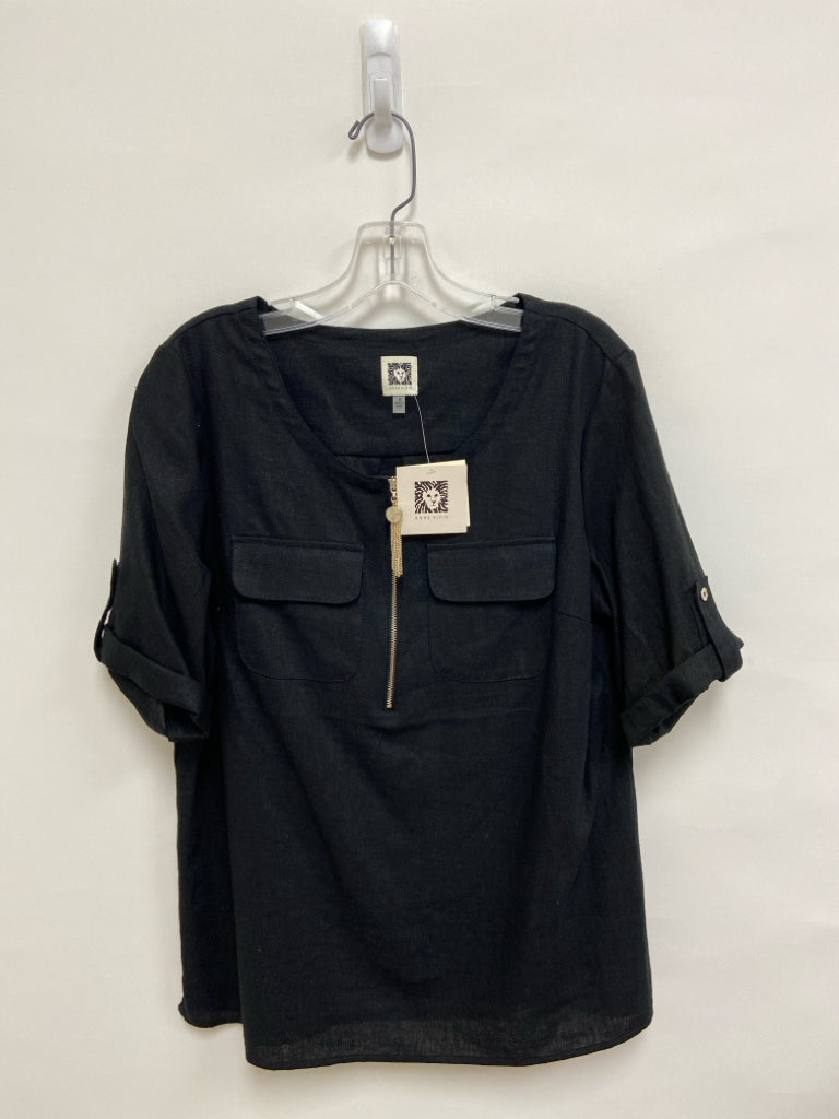 NWT Anne Klein Size M Black Ladies Top