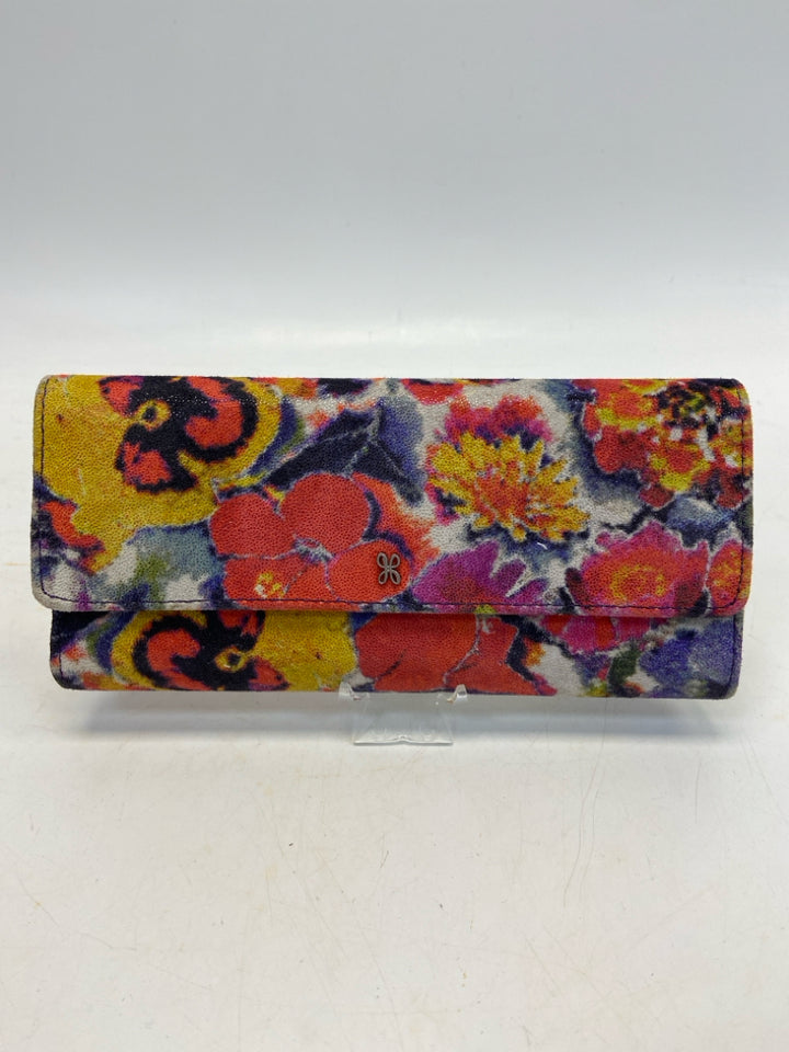 Hobo Red/Gold Multi-Color Floral Wallet