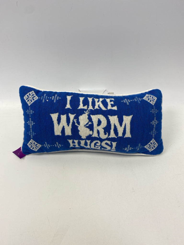 Purple Blue Words Pillow