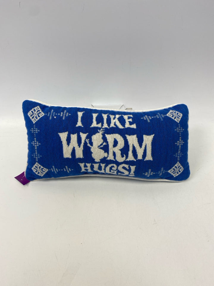 Purple Blue Words Pillow