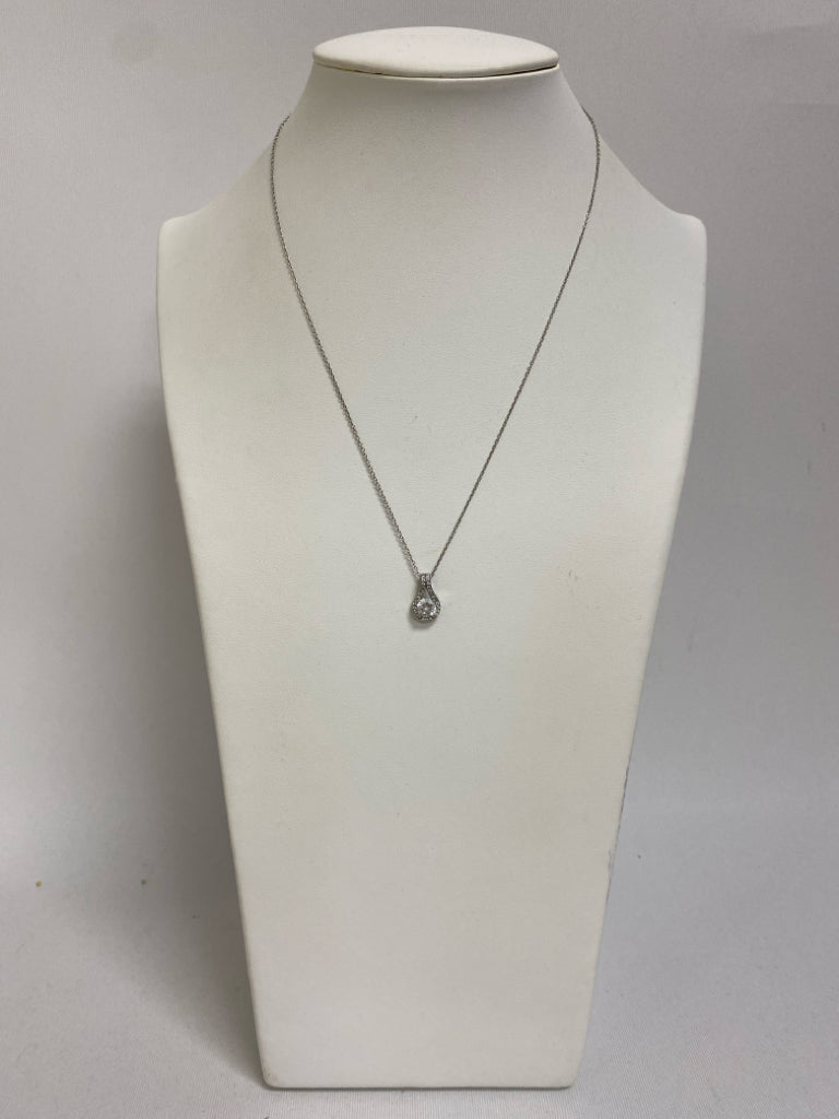Silver Clear Jeweled Necklace