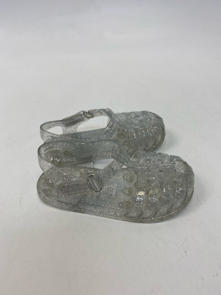 Old Navy SIZE 5 Clear Silver Glitter Jelly Girl&