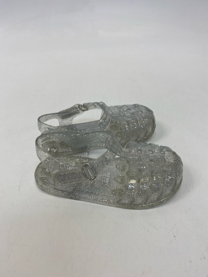 Old Navy SIZE 5 Clear Silver Glitter Jelly Girl&