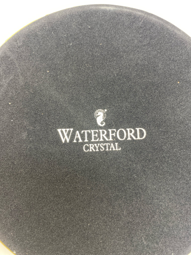 NEW/BOX Waterford Clear Brass Swirl Crystal Candleholder(s)