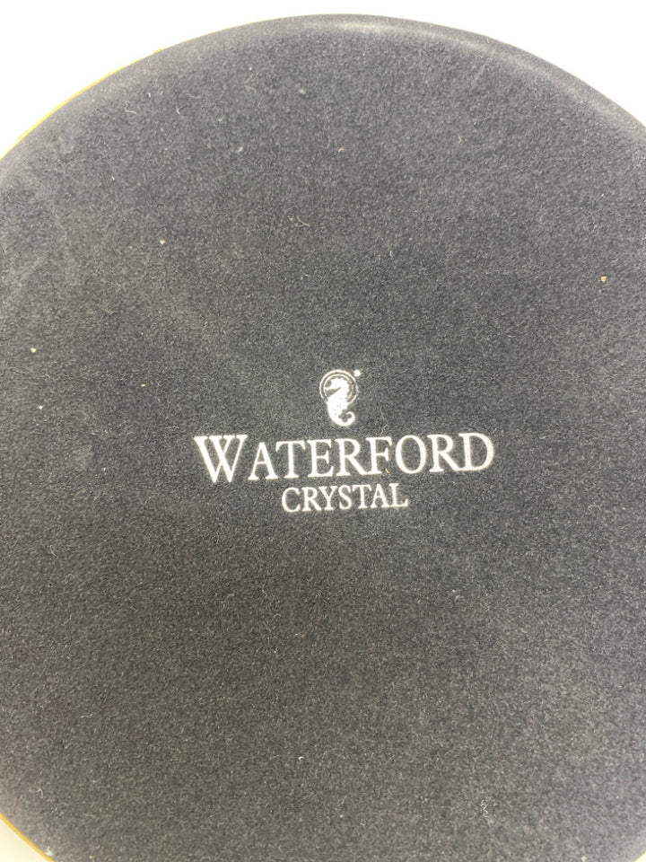 NEW/BOX Waterford Clear Brass Swirl Crystal Candleholder(s)