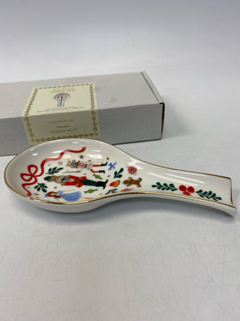 NEW/BOX Rifle Paper Co. White Multi Color Nutcracker Porcelain Christmas