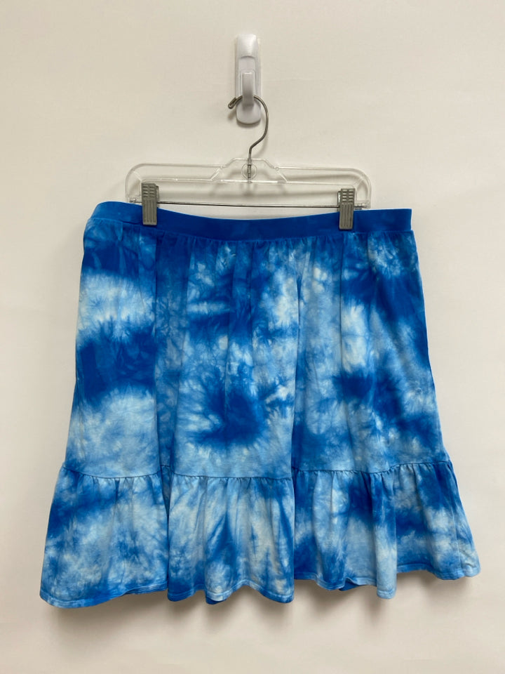 Lands End SIZE 14/16+ Blue White Tie Dye Girl&