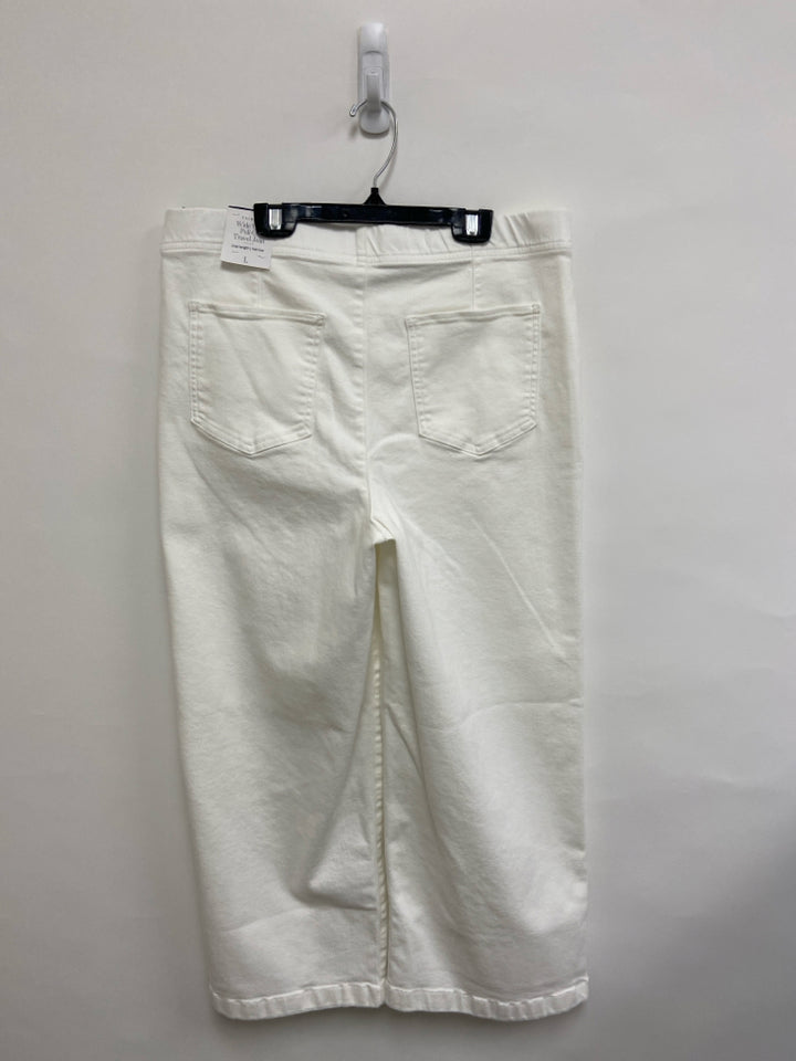 NWT Talbots Size L White Pull-on Ladies Pants