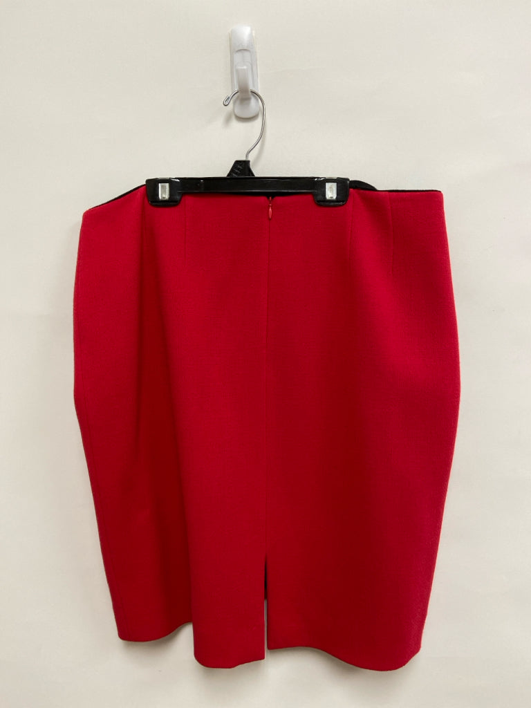 LAFAYETTE 148 Size 14 Red Texture Ladies Skirt
