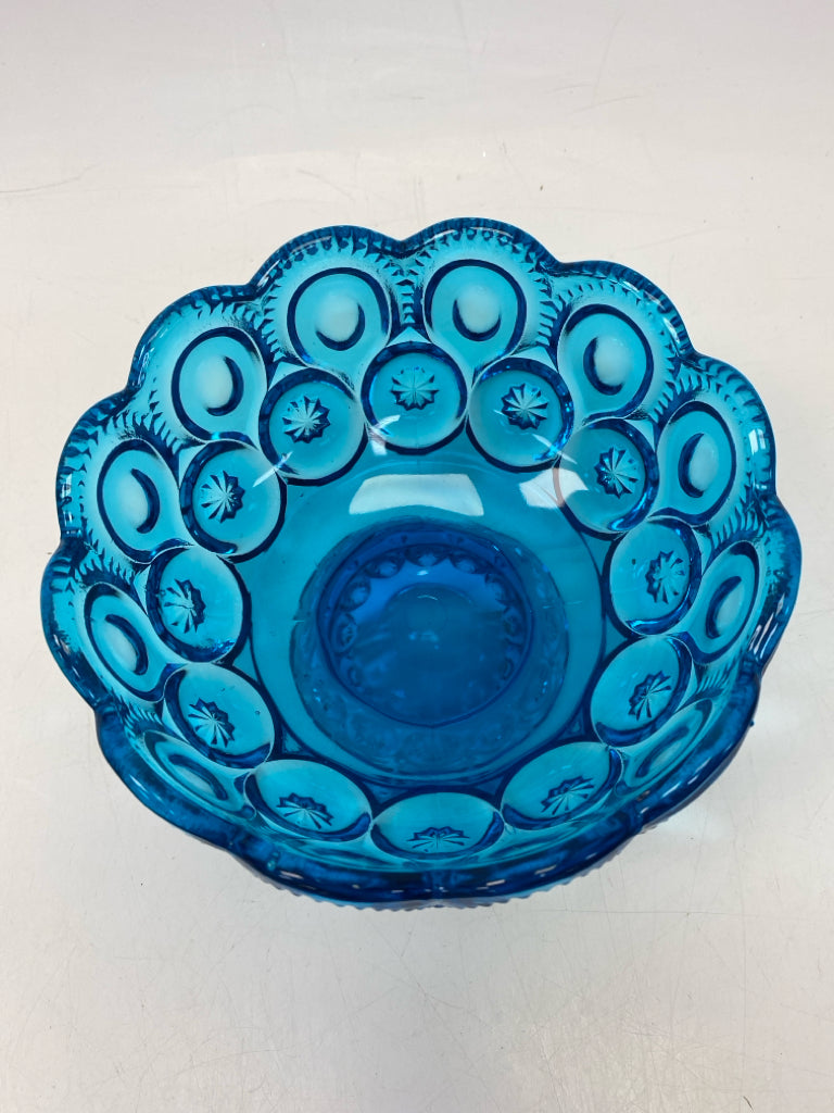 Royal Blue Moon/Stars Glass Candy Container