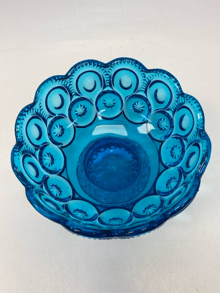 Royal Blue Moon/Stars Glass Candy Container