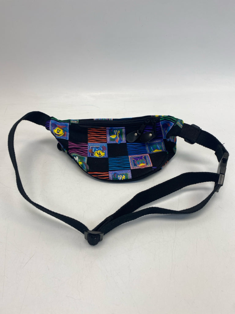 Disney Black Multi-Color Belt Bag