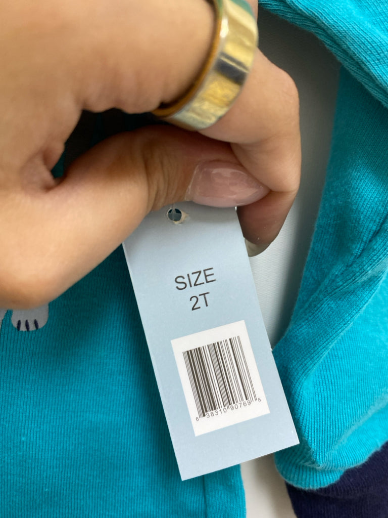 NWT SIZE 2T Turquoise Navy Boy&