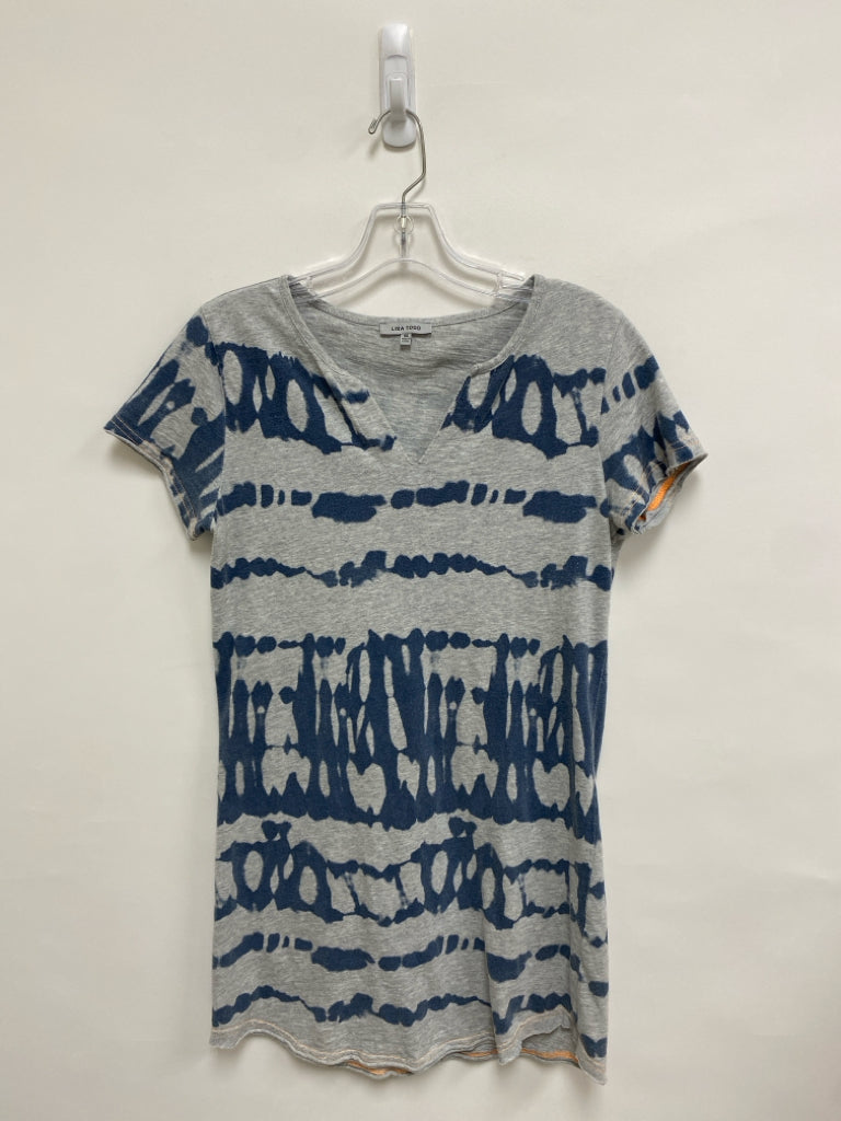 Lisa Todd Size XS Gray Navy Tie Dye Ladies Dress