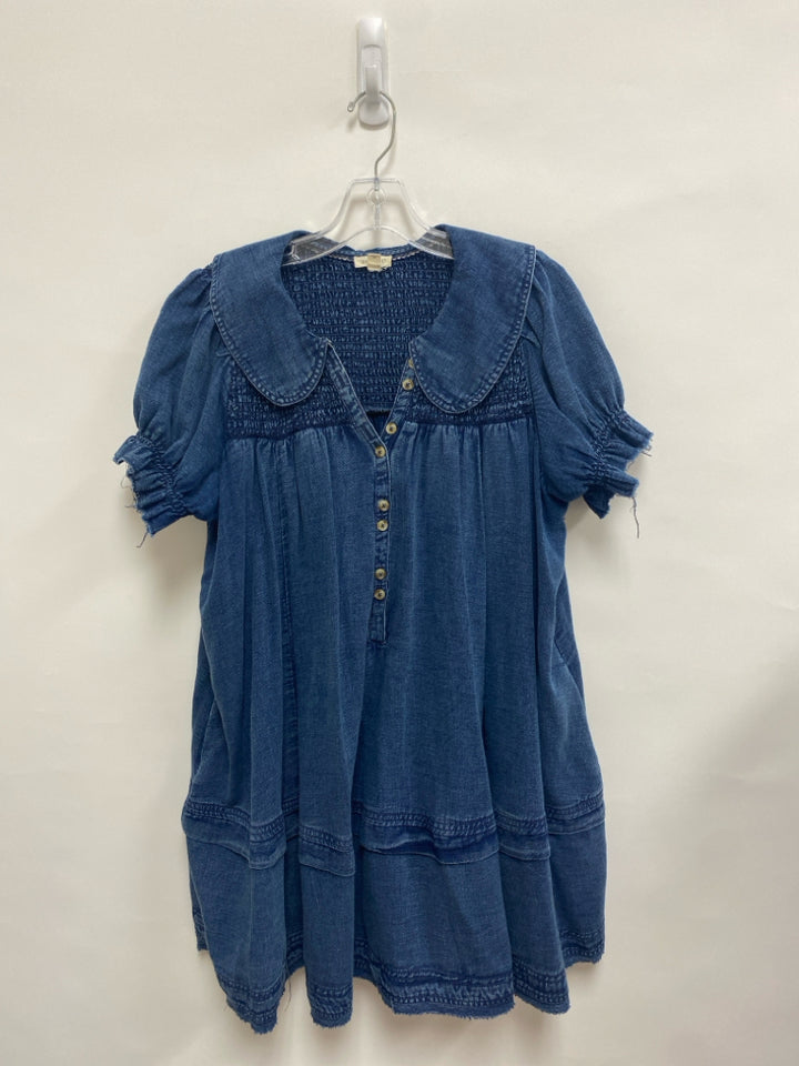 Pilcro Size S Blue Fringe Ladies Dress