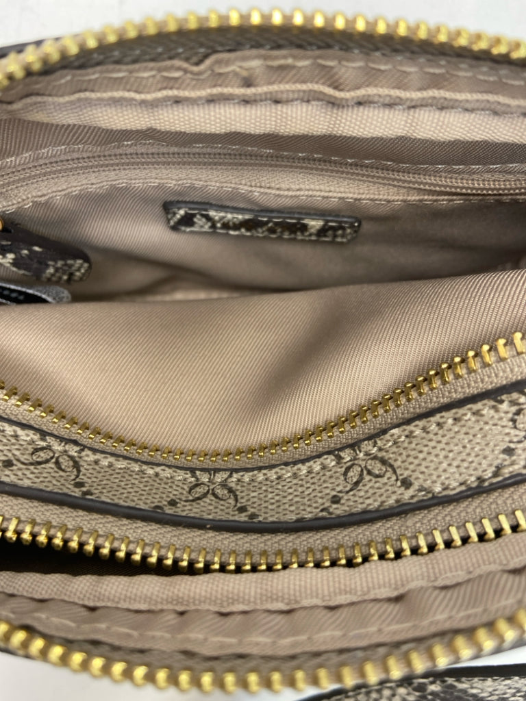 Nine West Brown Gray Snakeprint Crossbody