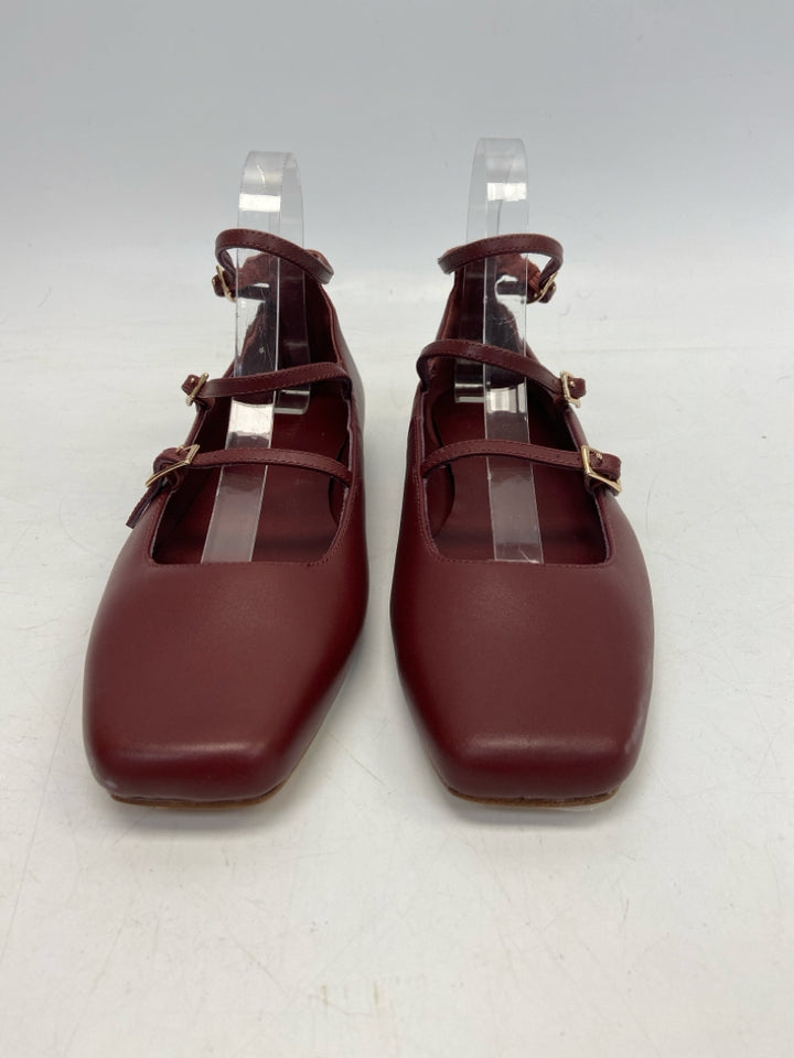 NWOT Quince US Shoe Size 8 Burgundy Leather Flats
