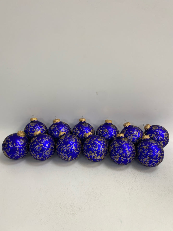 Royal Blue Gold Ornaments