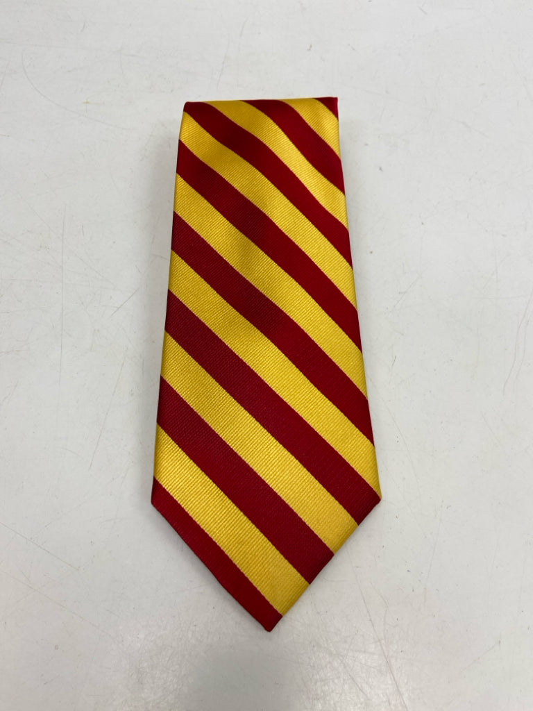Lands End Yellow Burgundy Striped Men&