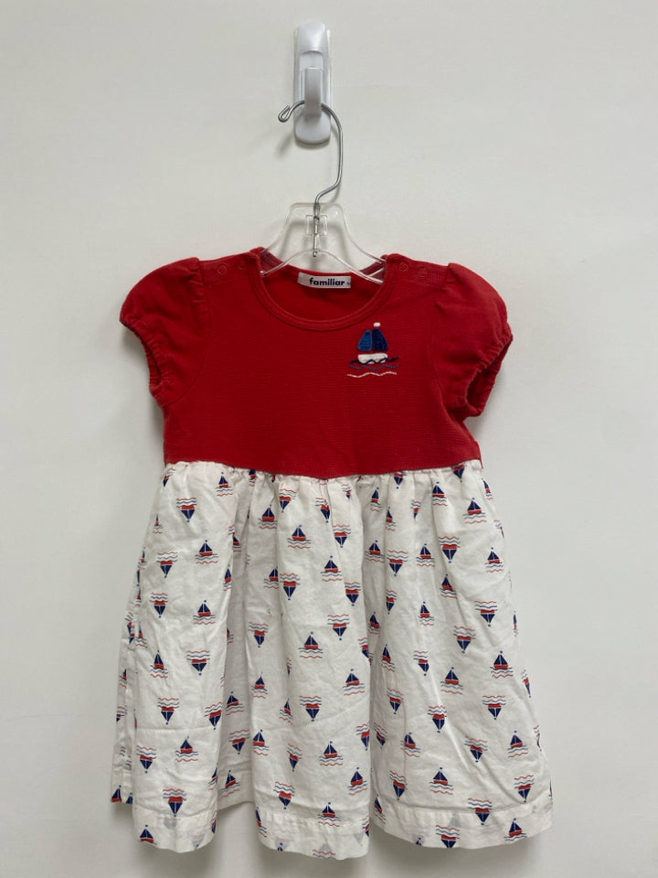 SIZE 3 Red White/Blue Boats Girl&