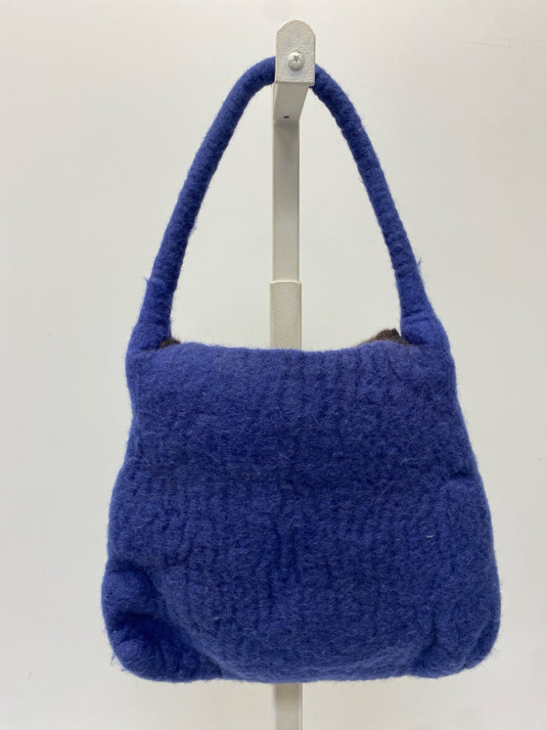 Purple Multi-Color Wool Handbag