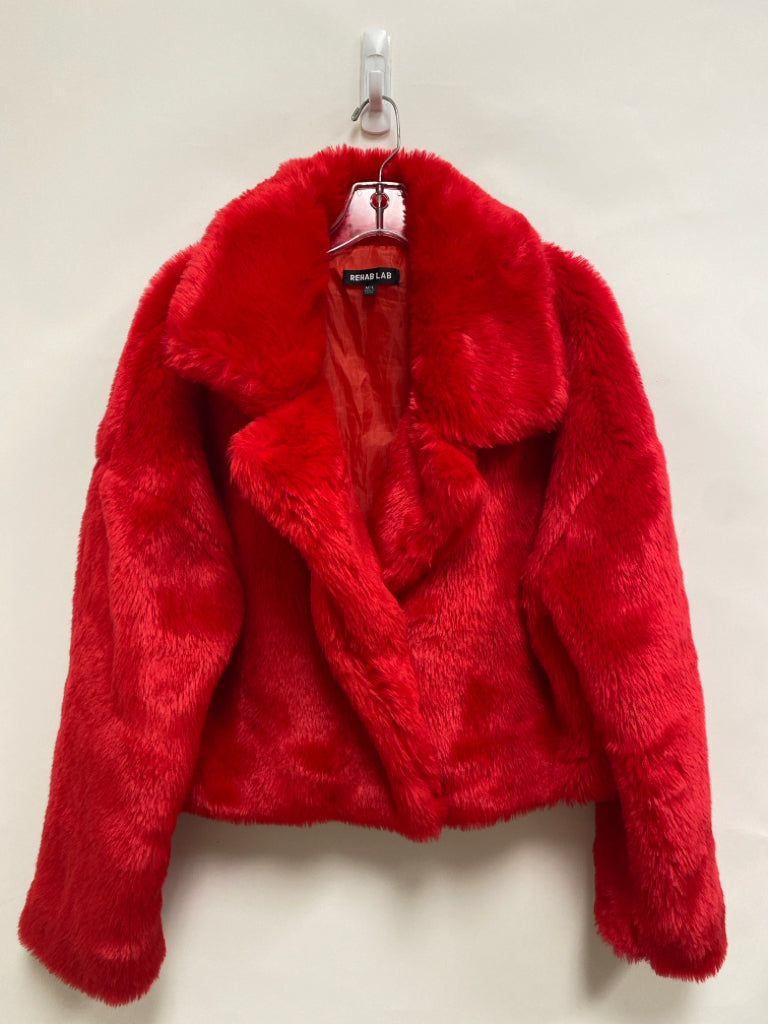 Size M Red Faux Fur Ladies Jacket