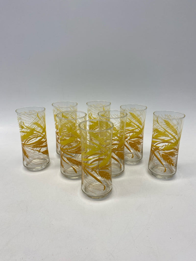 Clear Yellow Wheat Glassware
