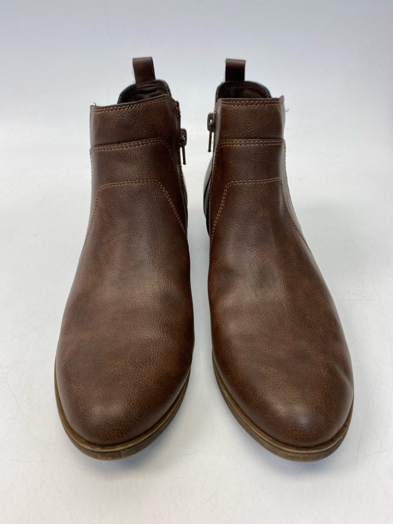 US Shoe Size 9 Brown Side Zipper Boots