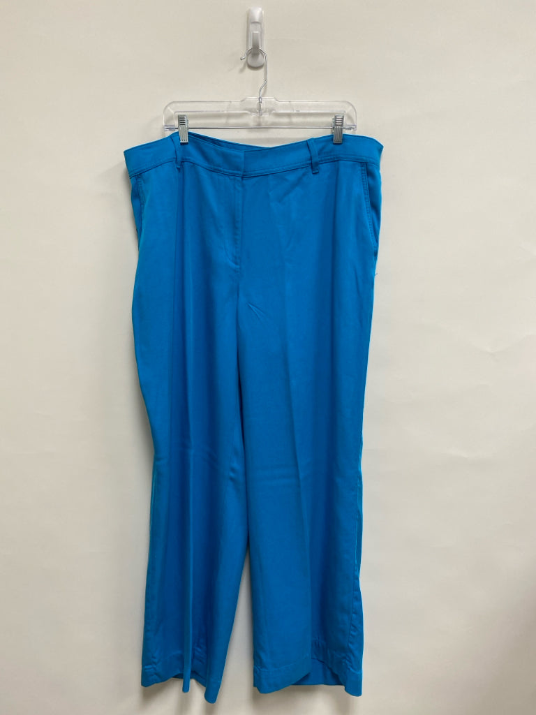 NWT Talbots  SIZE  16W Turquoise Wide Leg Plus Size Pants