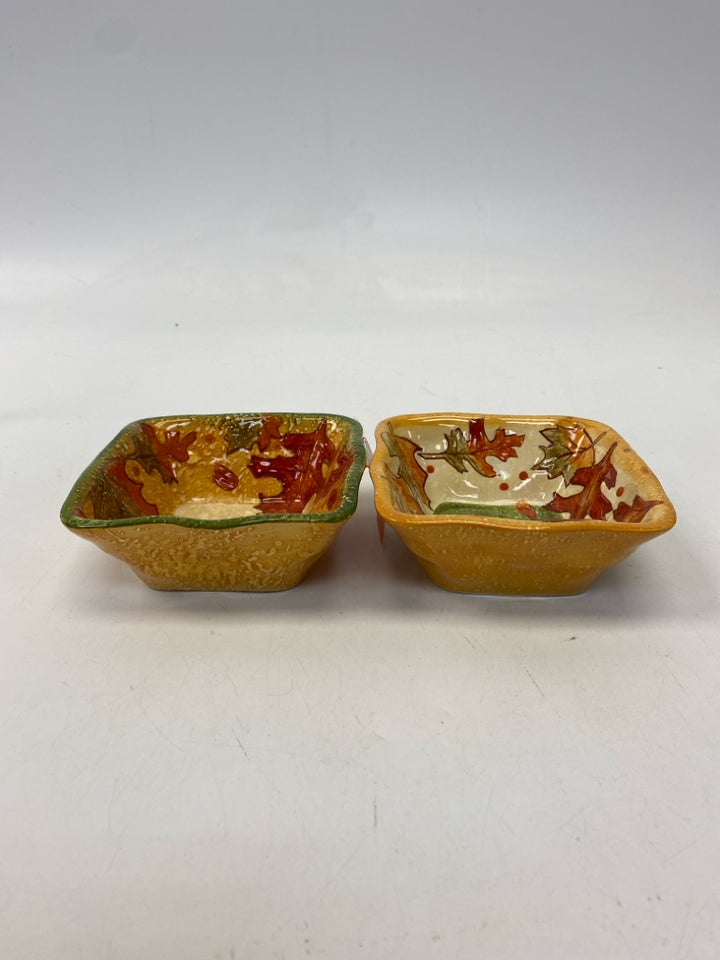 Tan Orange/Multi Leaves Ceramic Fall