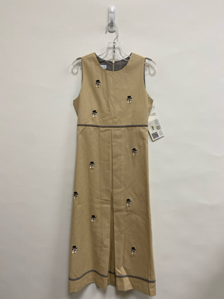 NWT VIVE LA FETE SIZE 12 Tan Black Wake Forest Sleeveless Girl&