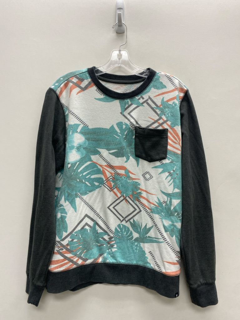 Hurley Size M White/Orange Aqua/Black Tropical Men&